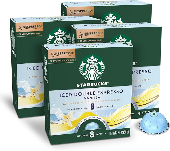 Starbucks by Nespresso Vertuo, Iced Vanilla, 32-count Coffee Pods, Brews 2.7 oz. | Amazon (US)