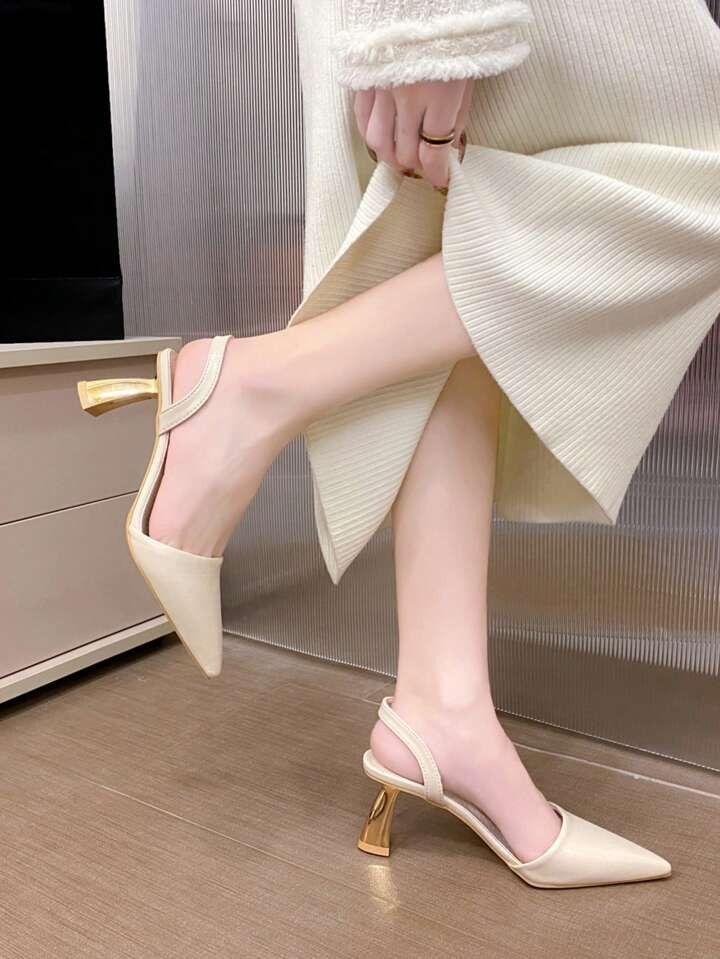 New Women's High Heeled Sandals, Pointed Toe Thin Heels Pumps | SHEIN