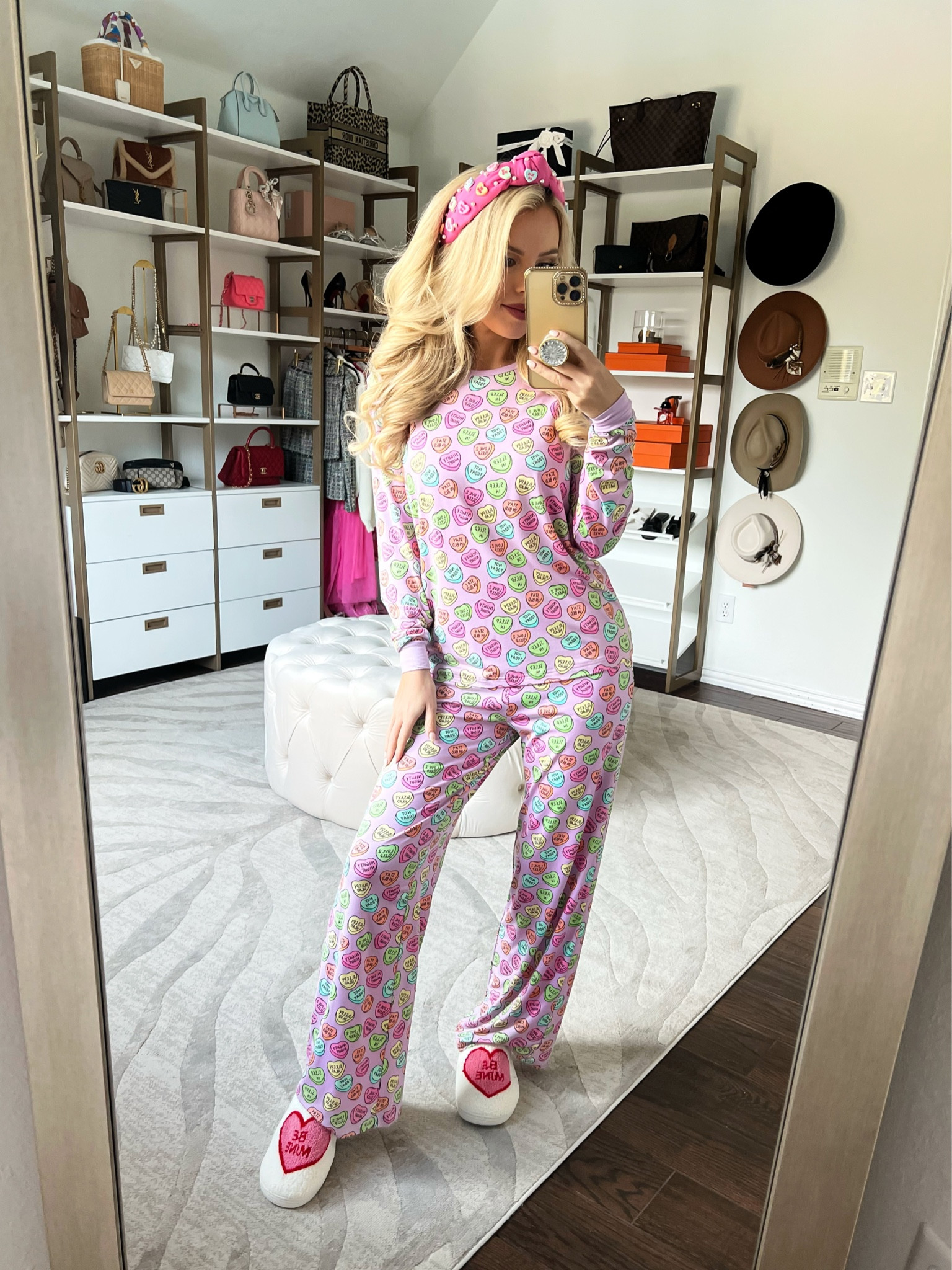 Macy20 for 20% off! Valentine’s Day pajamas. Candy heart pajamas. Galentines. Valentine’s Day slippers. Pink lily 

#LTKshoecrush #LTKfindsunder100 #LTKstyletip
