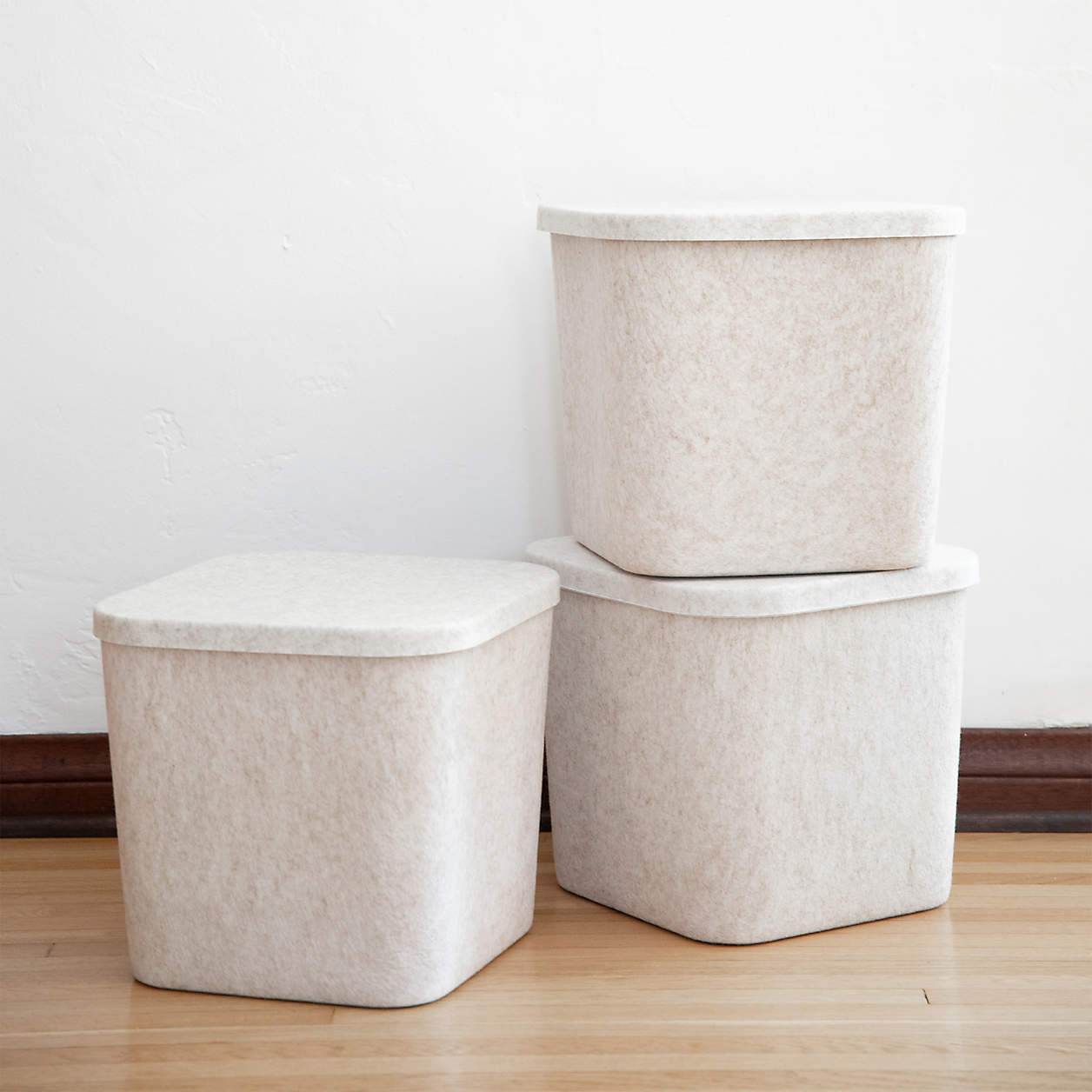 Sortjoy Original Stone Sculpted Storage Bin with Lid + Reviews | Crate & Barrel | Crate & Barrel
