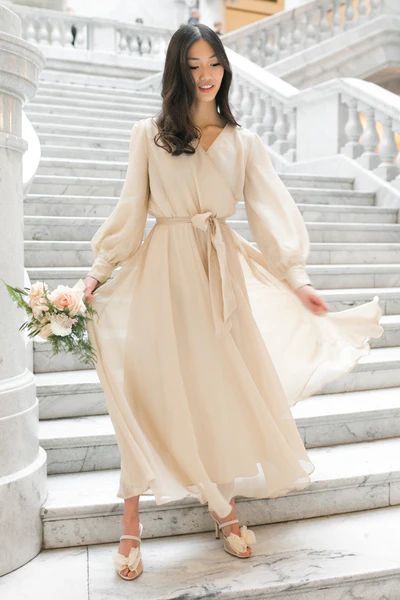 Andie Dress in Champagne | Ivy City Co
