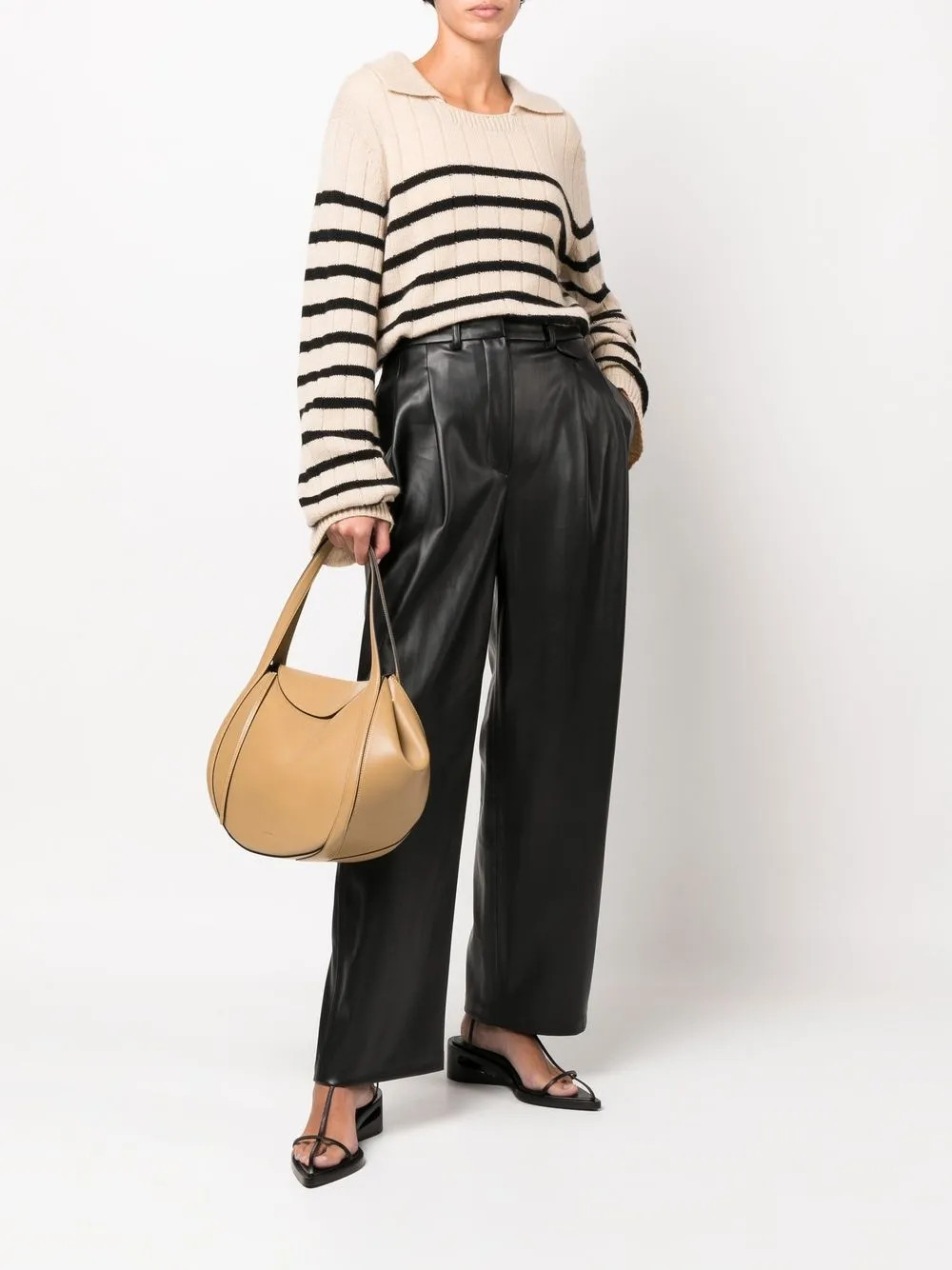 The Frankie Shop Hose In Lederoptik - Farfetch | Farfetch Global