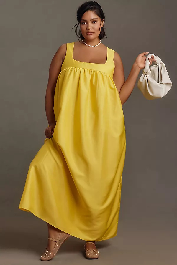 Pinnacle by Shruti Sancheti Square-Neck Babydoll Maxi Dress | Anthropologie (US)