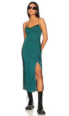 Free People x Intimately FP City Cool Midi Slip In Evergreen from Revolve.com | Revolve Clothing (Global)