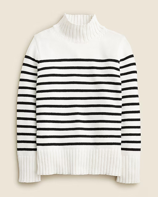 Striped cotton turtleneck sweater | J. Crew US