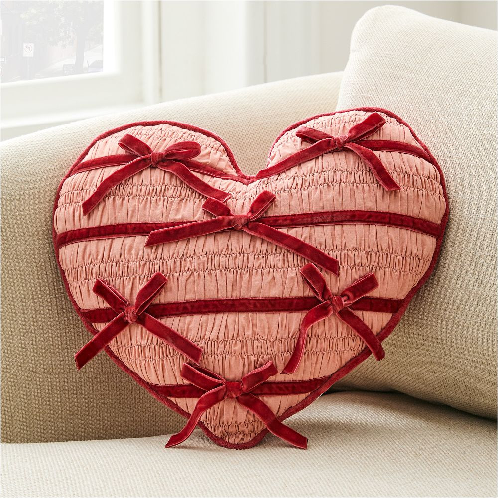 Gathered Heart Pillow | West Elm (US)