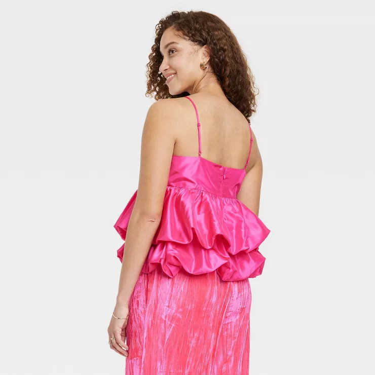 Women's Tiered Taffeta Tank Top - A New Day™ | Target