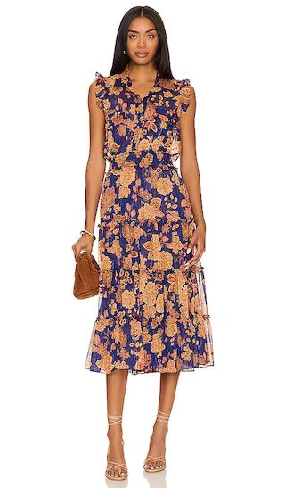 Tina Dress in Blue Marigold Flora | Revolve Clothing (Global)