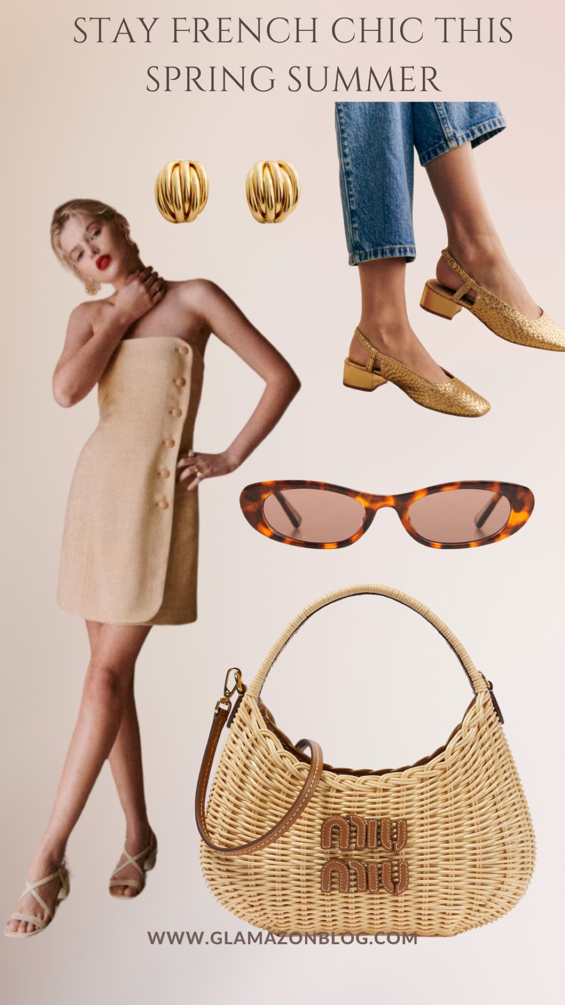Neutral spring outfit, tailored dress, cream dress, miu miu basket, mango sunglasses, sezane dress, Sezane outfit, Sezane haul, Sezane shoes, gold shoes 

#LTKSeasonal #LTKover40 #LTKeurope
