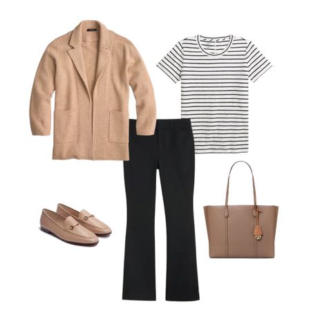 Mix and match with a sweater blazer 🍁 With a striped tee, chambray shirt, flare leg black pants, wide leg trouser jeans and neutral loafers. 

#LTKstyletip #LTKSeasonal #LTKworkwear