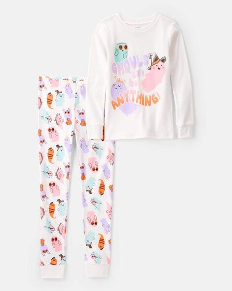 Girls 2-Piece "Ghouls Can Be Anything" Halloween 100% Snug Fit Cotton Pajamas - Ivory | Carter's Inc