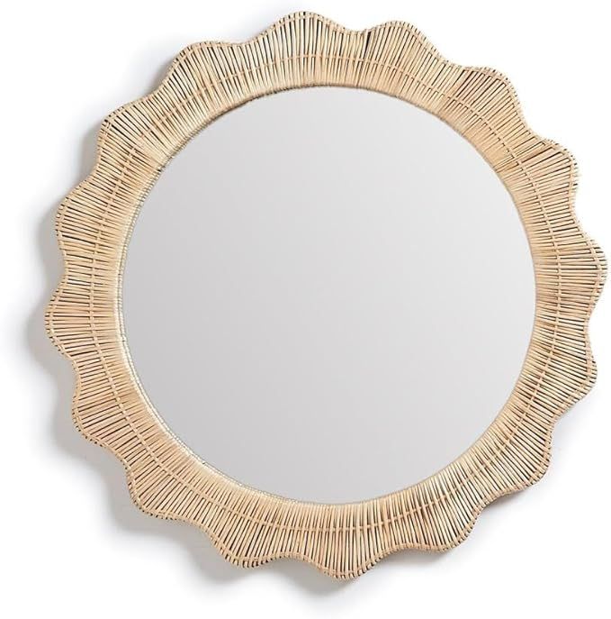 Two's Company Wicker Weave Hand-Crafted Round Wall Mirror | Amazon (US)