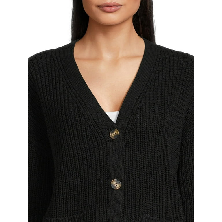 Time and Tru Women's Midweight Boyfriend Cardigan | Walmart (US)