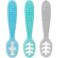 Baby's First Spoons | Aqua, Grey, & Blue | Nuby (US)