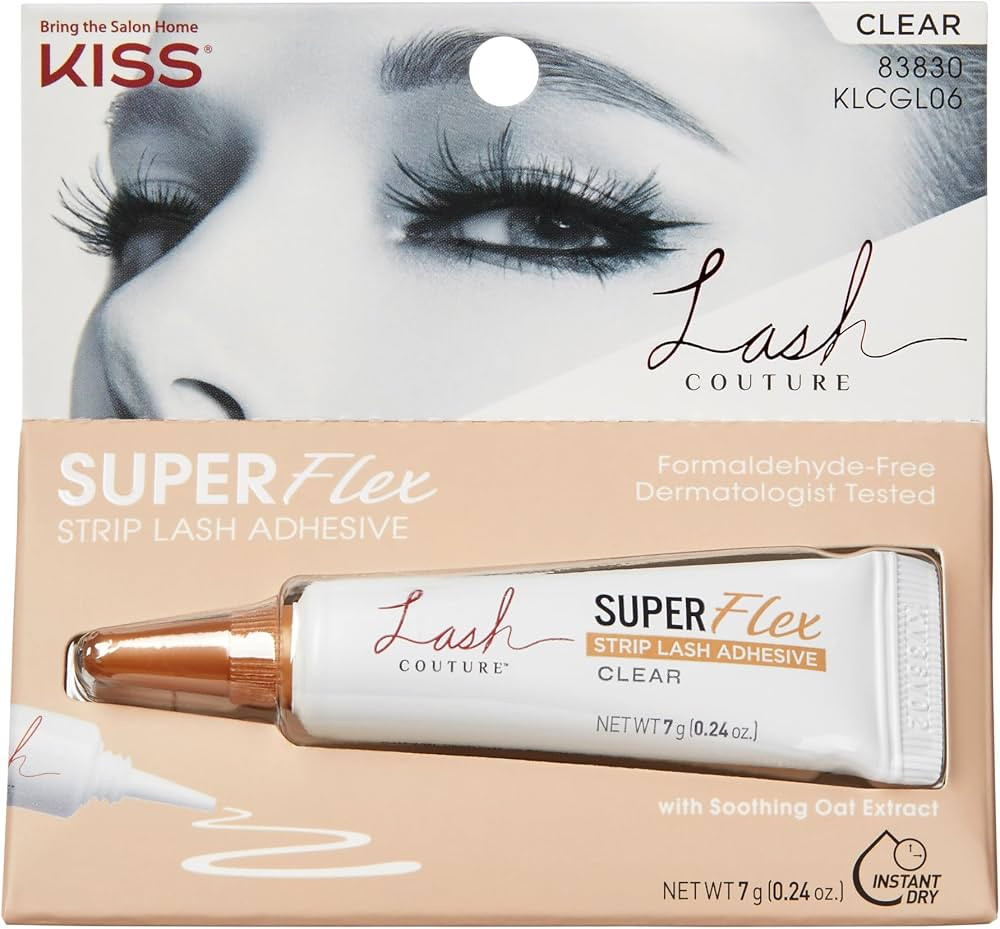 KISS Lash Couture, Lash Glue, Super Flex Oat Infused Strip Lash Adhesive, Clear, Includes 1 Lash ... | Amazon (US)
