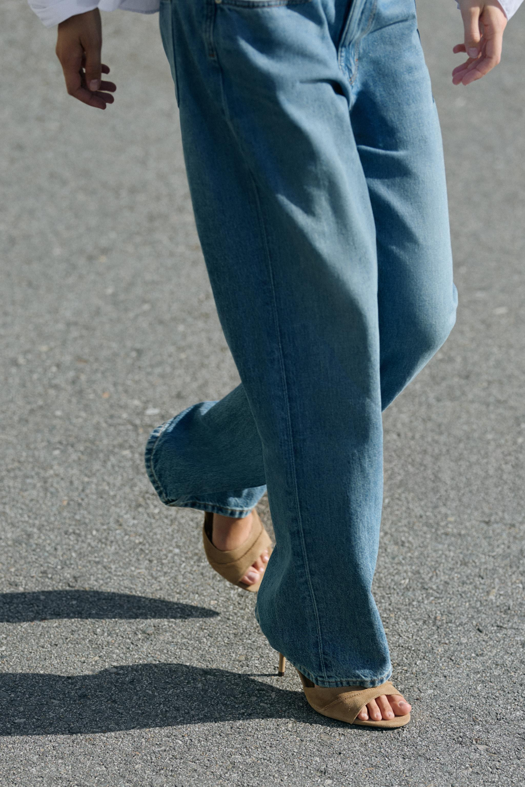 LEATHER HIGH-HEEL SANDALS | Zara UK
