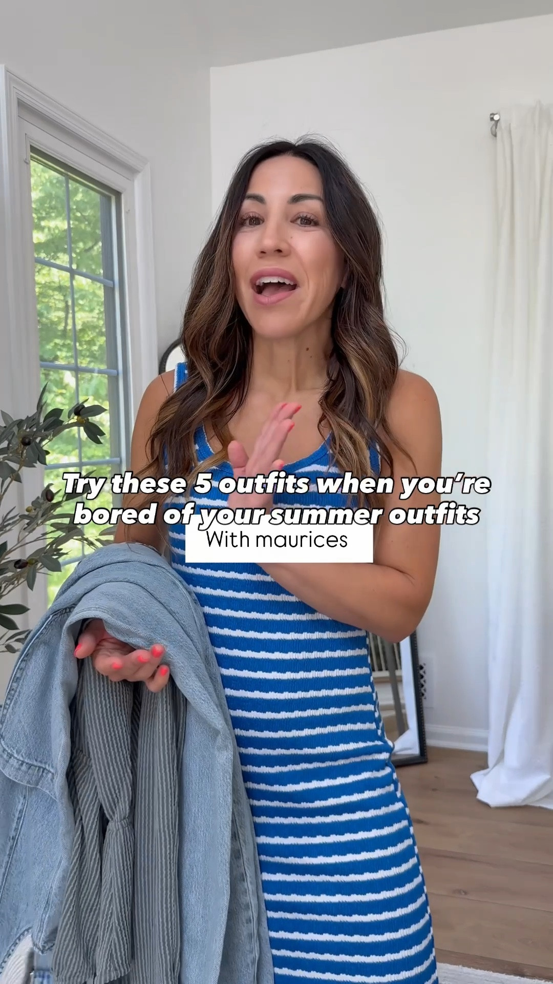 When you're kinda getting bored with your summer outfits but you aren't quite ready for fall outfits, try these 5 outfits from @maurices #mauricespartner  Affordable, practical and on trend pieces that give your wardrobe that little extra boost. Love everything here but that denim jumpsuit is the cutest darn thing ever! Try-on everything I am wearing in-store or shop online. Pieces linked in my stories!  #discovermaurices 

Denim jumpsuit Xs. Floral dress small. Jumpsuit small. Maxi skirt small. Star denim shirt Xs. Striped midi dress XS. Overalls. Maurices, Maurice’s 

#LTKOver40 #LTKSaleAlert #LTKFindsUnder50
