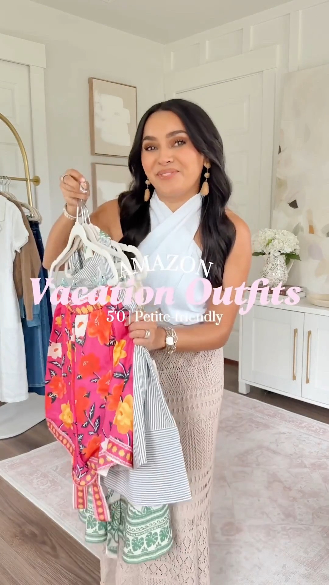 Amazon Vacation Outfits!
For reference: I’m 5’0, petite, 32b bra size, and 2/26 in bottoms, pear shaped. 
*Everything I share is unaltered! TTS means true to size. Between size 5-6.5 in shoes

I’m wearing the smallest size in all the amazon pieces!
Clear heels size 5 TTS

#LTKootd #LTKgrwm #LTKPetite