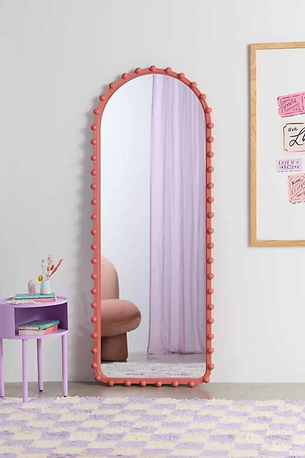 Helena Arched Full-Length Wall Mirror in Pink at Urban Outfitters | Urban Outfitters (US and RoW)