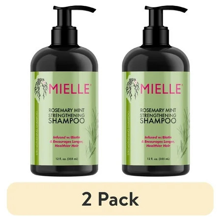 (2 pack) Mielle Rosemary Mint Nourishing Strengthening Daily Shampoo with Biotin 12 fl oz All Hair Types | Walmart (US)