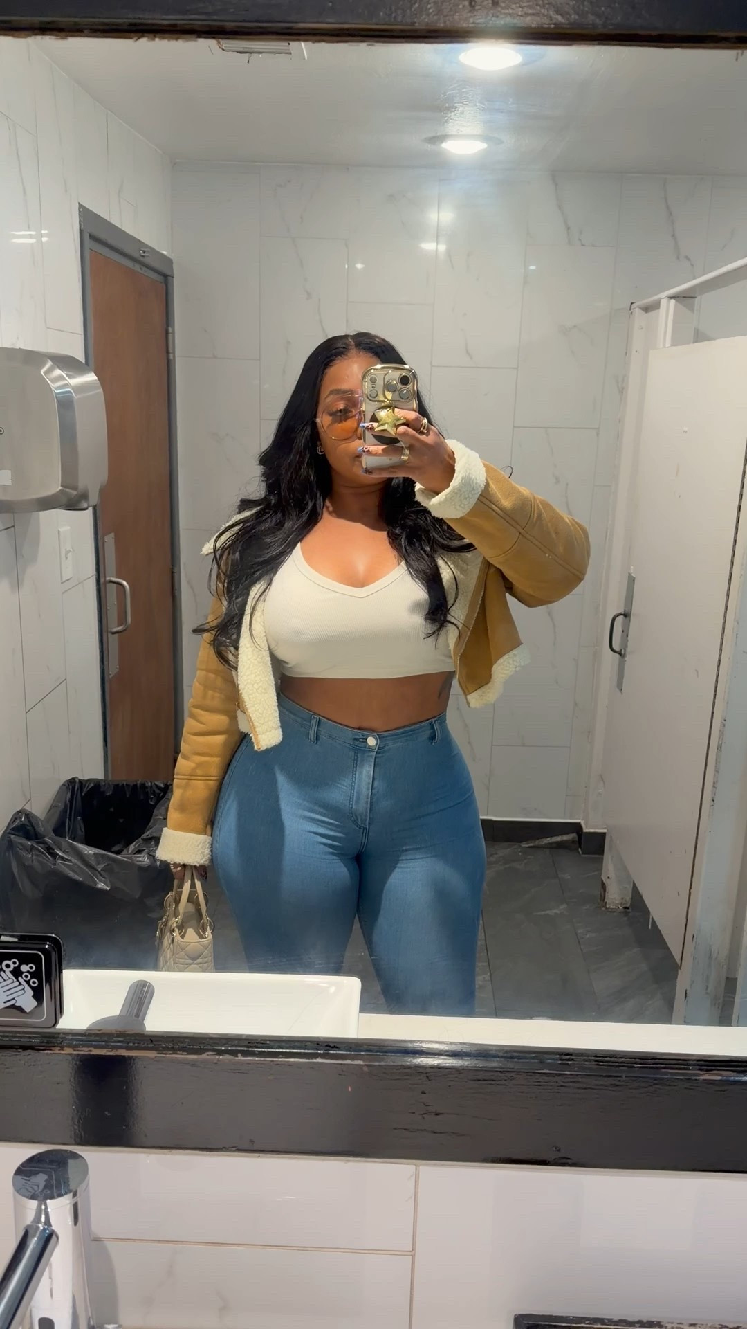 Jeans 32, jacket Large