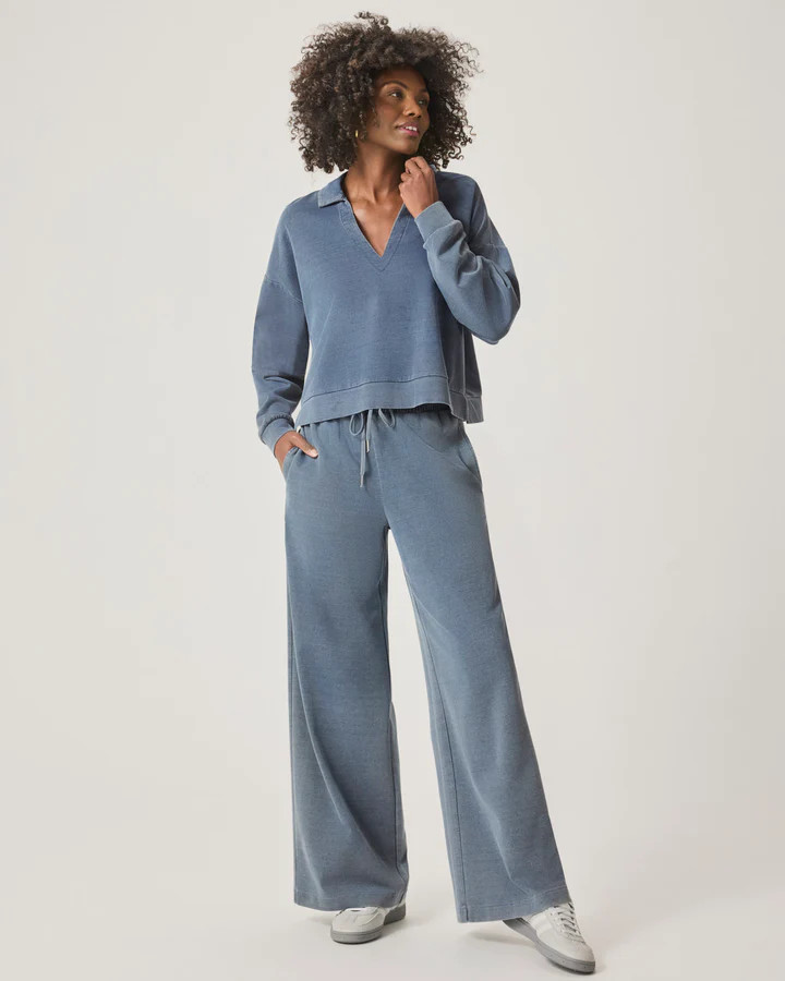 Indigo Lounge Polo Sweatshirt | Splendid