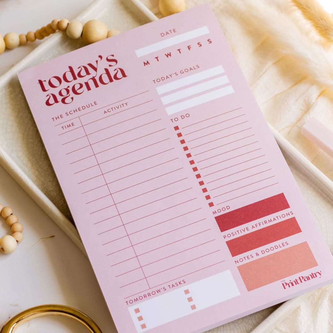 Daily Agenda Notepad | Minted