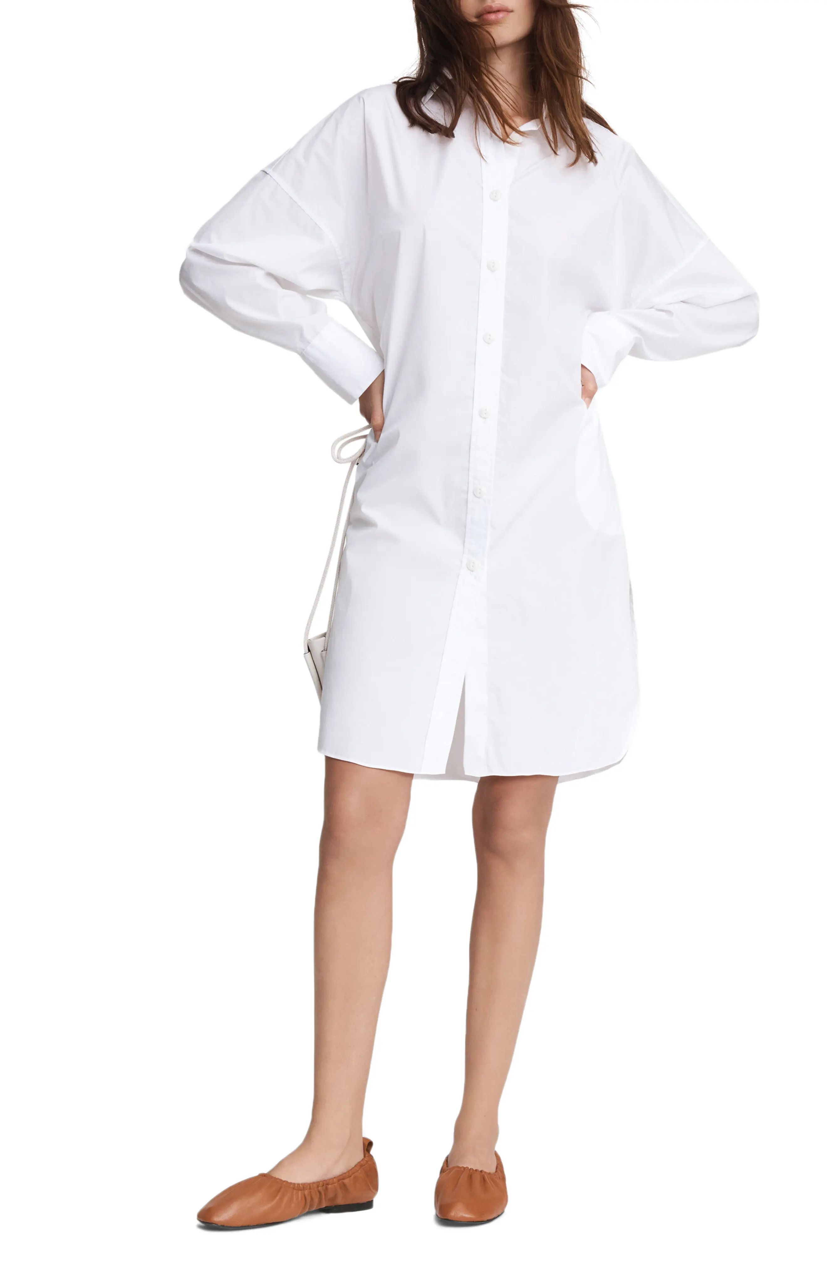 Women's Rag & Bone Sandra Shirt Dress, Size Small - White | Nordstrom