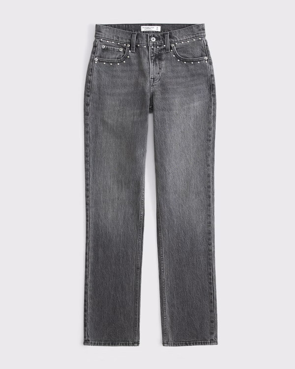 Curve Love Mid Rise 90s Straight Jean | Abercrombie & Fitch (US)