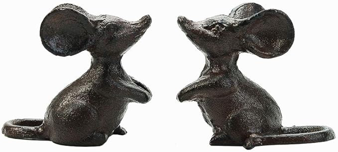 Sungmor Cast Iron Little Cute Mouse Ornament - Decorative & Lovely Figurine Indoor Outdoor Statue... | Amazon (US)