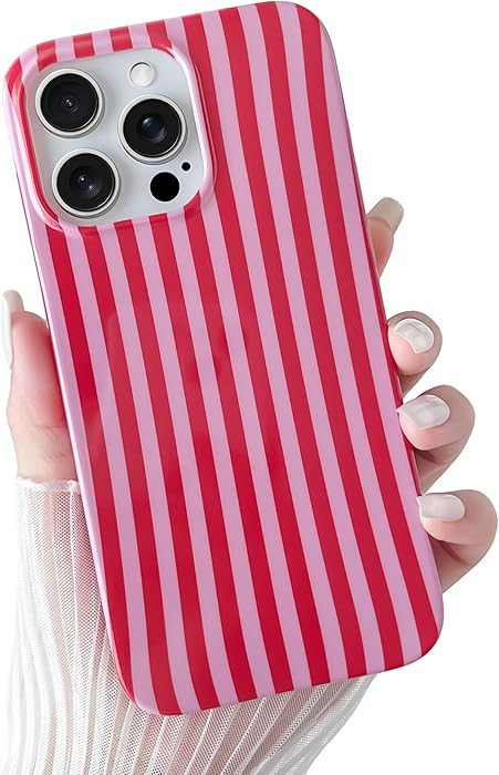 Yeddabox for iPhone 16 Pro Max Case Cute Striped Phone Case Soft TPU Slim Shockproof Phone Cover ... | Amazon (US)