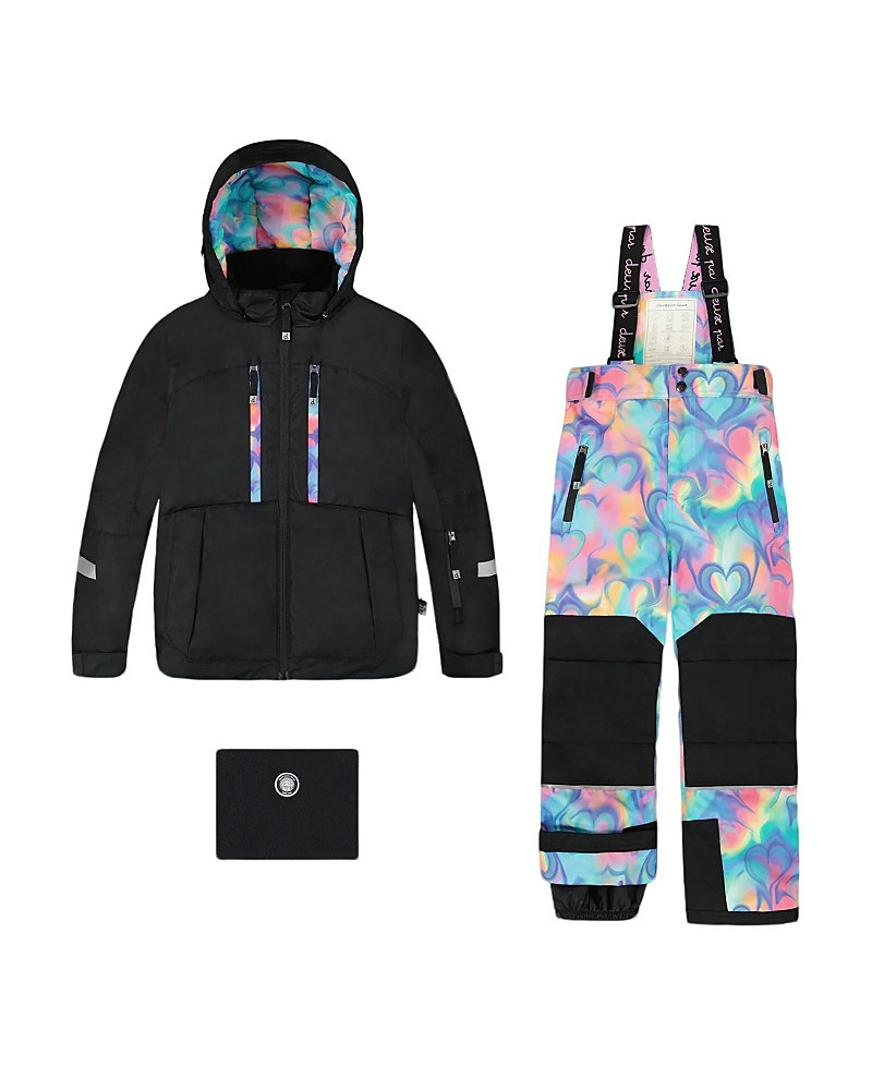 Deux par Deux Girls' Two-Piece Heart Teknik Snowsuit - Big Kid | Bloomingdale's (US)