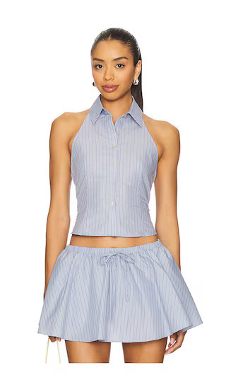 NIA Pablo Top in Blue. - size XL | Revolve Clothing (Global)