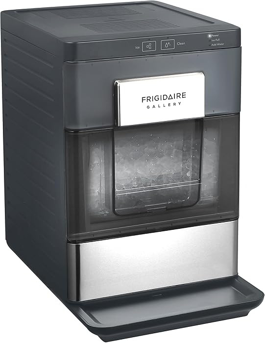 Frigidaire Gallery, 33 Lbs. Countertop Ice Maker, Nugget Shaped Ice, Stainless Steel Trim (Black) | Amazon (US)