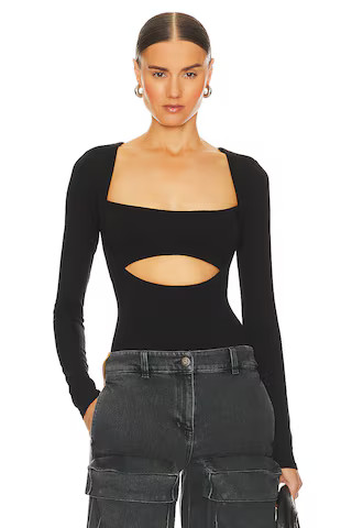 AFRM X Revolve Essentials Vail Bodysuit in Noir from Revolve.com | Revolve Clothing (Global)