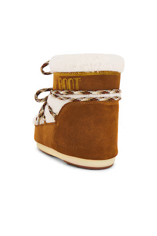Icon Low Shearling Boot in Whiskey & Off White | Revolve Clothing (Global)