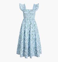 The Ellie Nap Dress - Blue Basketweave Vine | Hill House Home