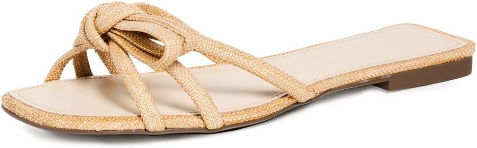 SCHUTZ Women's Blossom Raffia Sandals | Amazon (US)