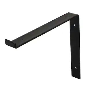 Crates & Pallet 12 in. Black Steel Shelf Bracket for Wood Shelving 69104 - The Home Depot | The Home Depot