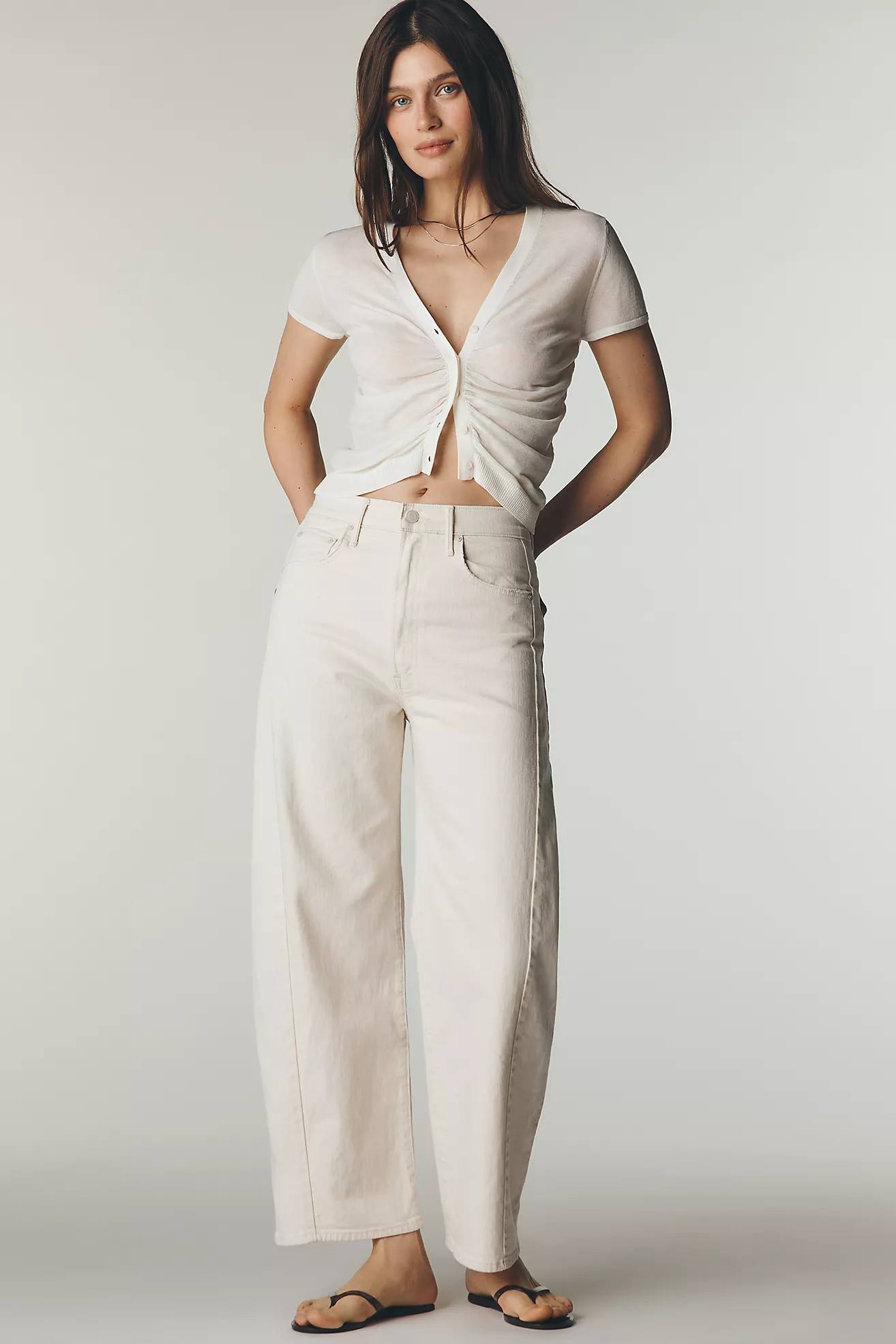 MOTHER Half-Pipe Ankle High-Rise Barrel Jeans | Anthropologie (US)