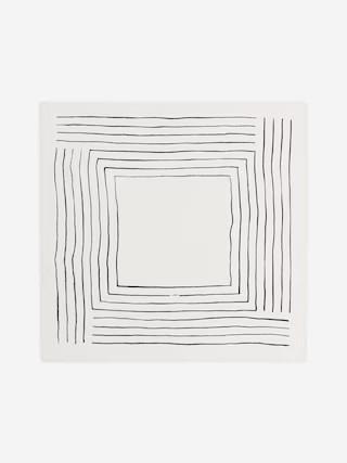 Bedrucktes Seidentuch – Weiß/Schwarz – Damen – ARKET DE | Arket EU