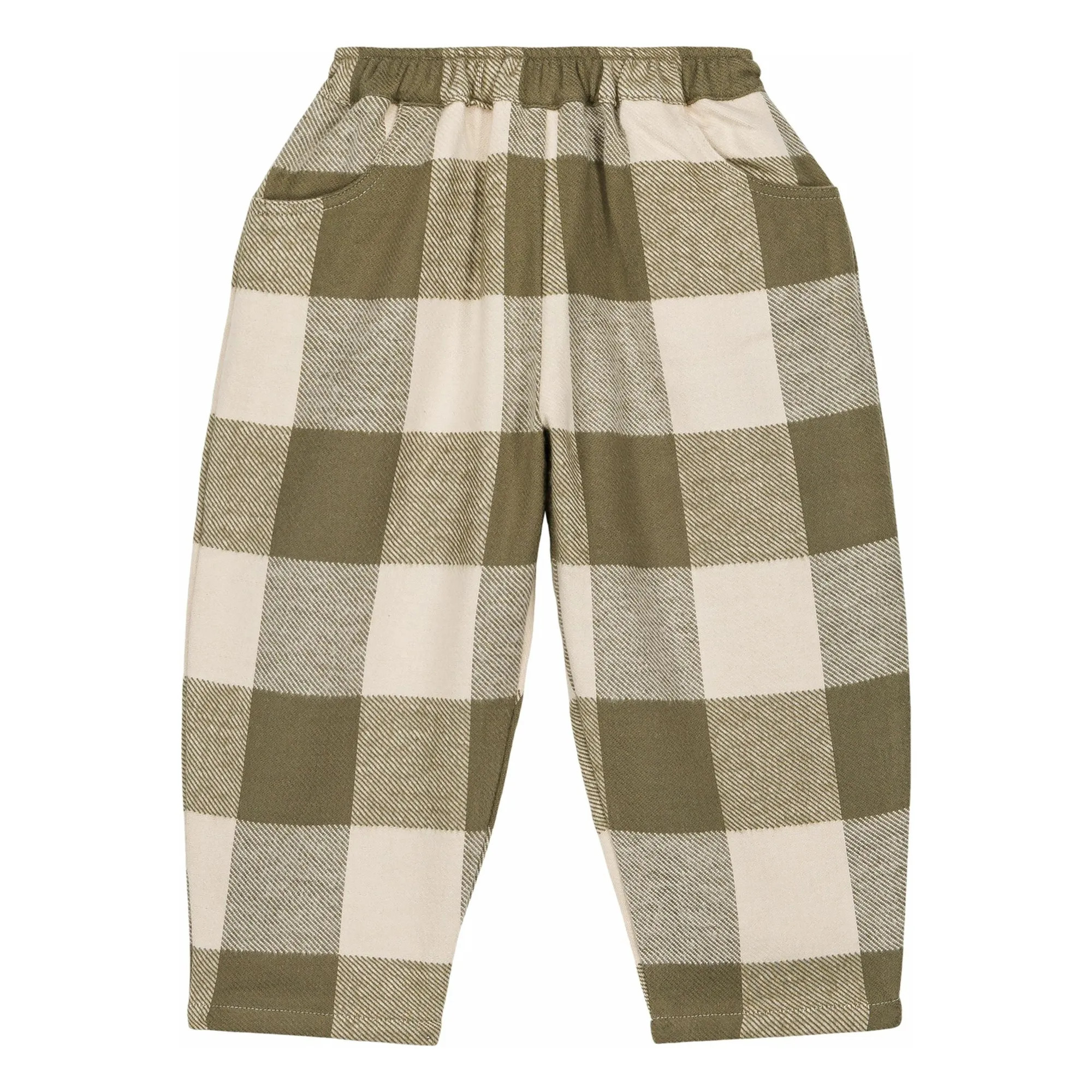 Karottenhose Karree Bio-Baumwolle | Khaki | Smallable