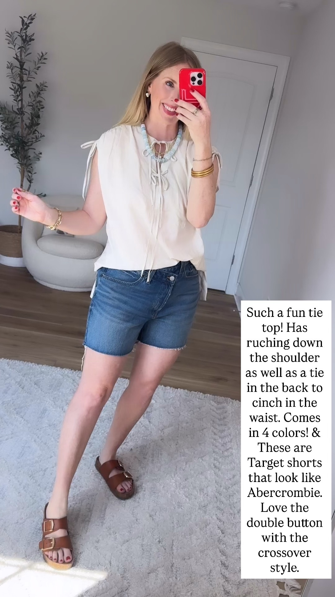 Walmart try on, time and tru, tie top, Target jeans shorts

#LTKootd #LTKmomlife