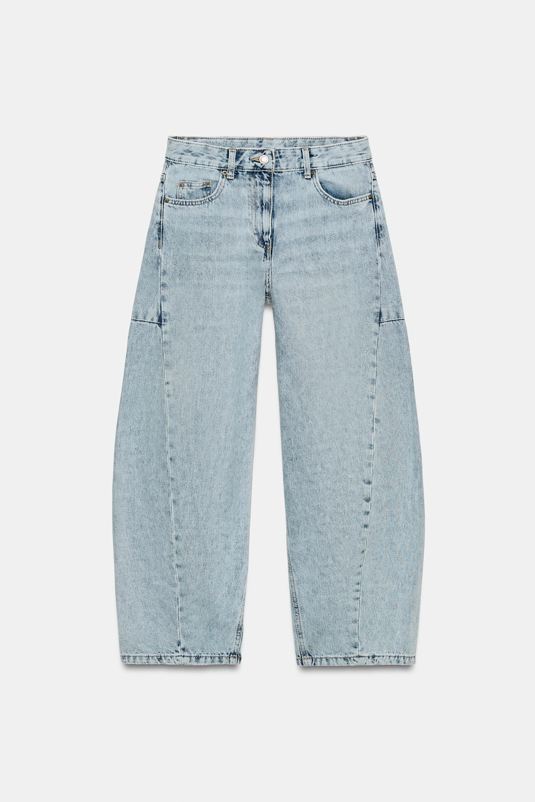ZW COLLECTION MID-RISE ANKLE BALLOON JEANS | Zara US