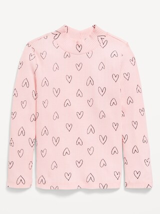 Printed Long-Sleeve Mock-Neck Top for Toddler Girls | Old Navy (US)