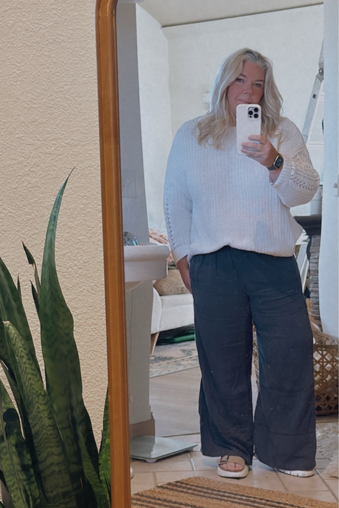 Today’s ootd are these fab added black linen pants! Perfect for the core fisherman look I put it here with a cable sweater and birks! So good for your winter vacation wardrobe! #linenpants #blackpants #fishermancore

#LTKMidsize #LTKStyleTip #LTKWatchNow
