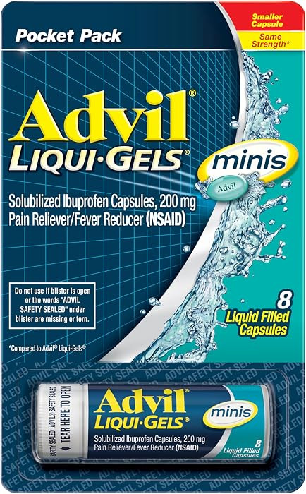 Advil Mini Liqui-Gels, Ibuprofen 200mg, Pain Relief, 8 Count | Amazon (US)