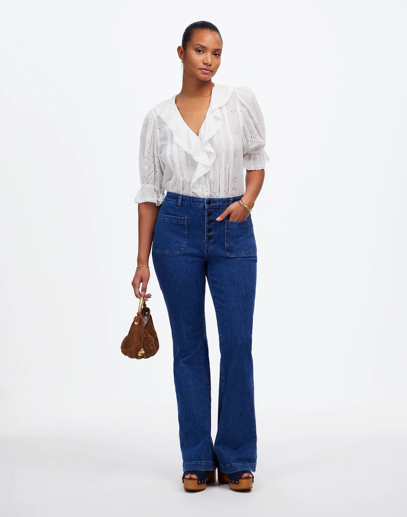 Curvy Flea Market Flare Jeans in Enola Wash | Madewell