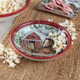 Homestead Christmas 9x2 Soup and Pasta Bowl | Rod's Western Palace/ Country Grace