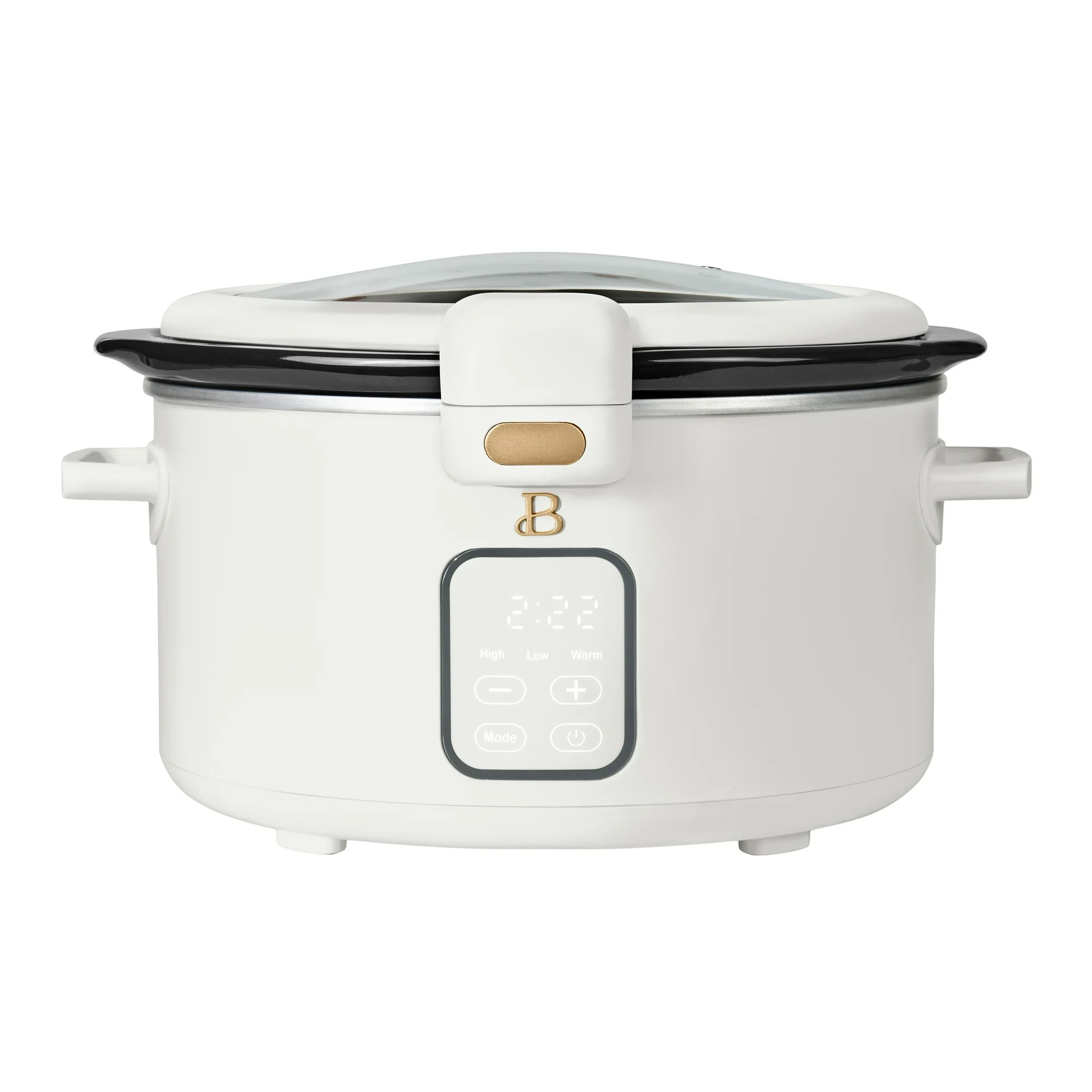 Beautiful 4 Qt Digital Slow Cooker with Hinged Locking Lid, White Icing by Drew Barrymore | Walmart (US)